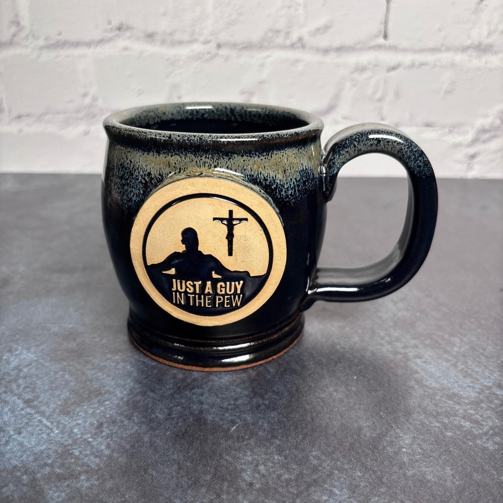 Just a Guy in the Pew John Edwards Sunset Hill Stoneware Drip Plaze Mug USA